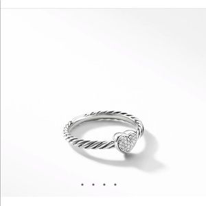 David Yurman petite pave heart ring with diamonds